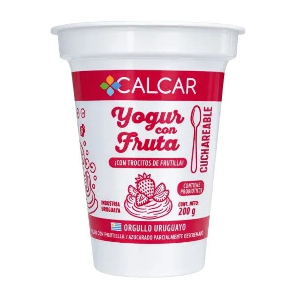 Yogur con Fruta Cuchareable Sabor Frutilla Calcar